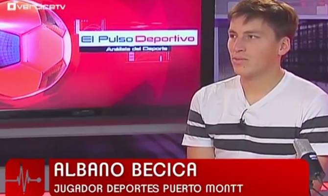 Albano Becica, jugador de Deportes Puerto Montt en el pulso deportivo