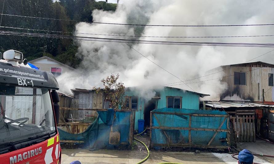 Incendio afectó dos viviendas en sector céntrico de la ciudad