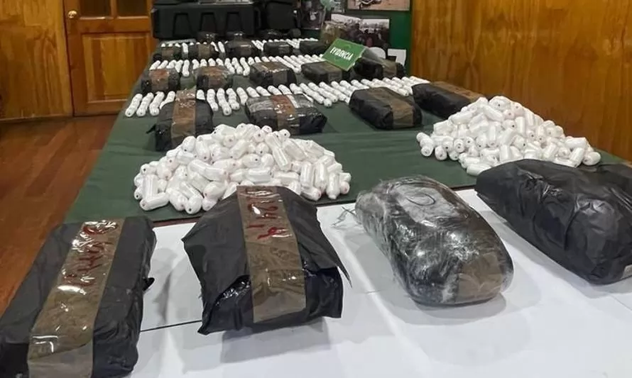 Tres narcos detenidos: OS7 Descubrió envío de 60 kilos de droga entre marihuana y cocaína
