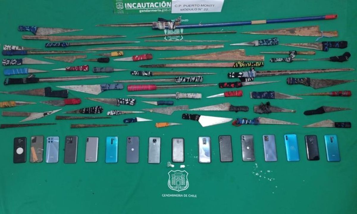 Agresión a gendarme y masiva incautación de armas blancas en recinto penitenciario